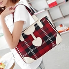 PG Beauty - Heart-Accent Plaid Tote