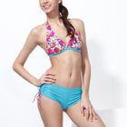 NEWS - Printed Fixed Halter & Rouched Side Boyleg Pant