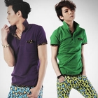 deepstyle - Leopard Trim Polo Shirt