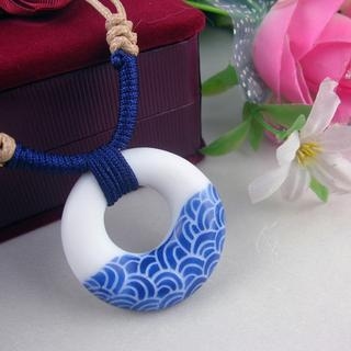 Ceramic Ring Braided Necklace