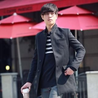 Mandarin-Collar Single-Breasted Jacket Mandarin-Collar Single-Breasted Jacket