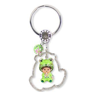 Frog Crystal Frame Keychain
with Animal MCC Frog Monchhichi