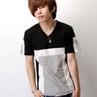 SeventyAge - Color-Block Short -Sleeve Tee