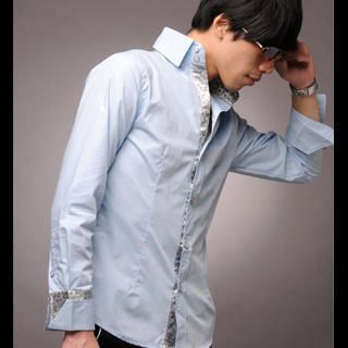 Embroidered Overlay Dress Shirt Embroidered Overlay Dress Shirt