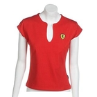 Act Gear - [Women] Ferrari Scudetto Notch-Neck Tee-Shirt