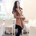 Clair Beauty - Open-Front Hooded Coat with Sash