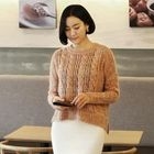 NAINGIRL - Wool Blend Cable-Knit Top