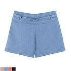 TIME/X9 - Set: Flat-Front Shorts + Belt