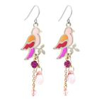 Fit-to-Kill - Pink Glitter Bird Earrings