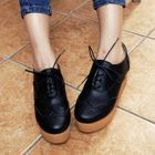 Nongli - Lace-Up Platform Flats