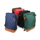 VINTAGE BROTHERS - Asymmetric Zip Accent Canvas Backpack