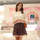 CLICK - Frilled Collar Chiffon Top