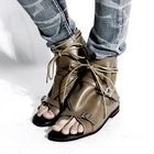 Rememberclick - Open-Toe Ankle Tied Boots