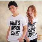 Sha 2 Shop - Scoop Neck Short-Sleeve Print Tee