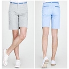 MINE M HOMME - Pinstripe Contrast-Trim Shorts