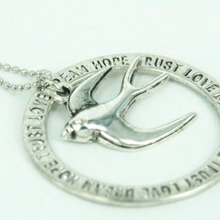 Peace Sign Pigeon Necklace