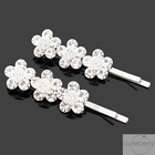 Cuteberry - Set of 2: Rhinestone Flower Hair Pin