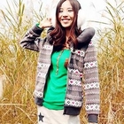 Ando Store - Padded-Collar Nordic-Pattern Jacket