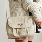 PG Beauty - Bow-Accent Croc-Grain Cross Bag