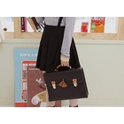 Sechuna - Pleated Suspender Skirt