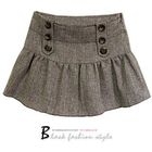SUGAR BLACK - Wool Blend Miniskirt