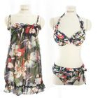 45SEVEN - Set: Floral Print Bikini + Cover Up Dress