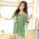 Tokyo Fashion - Fringed Pointelle Knit Top