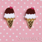 Sweet & Co. - I love ice-cream mirror stud earrings