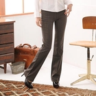 RingBear - Striped Boot-Cut Dress Pants
