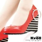 Kvoll - Rhinestone-Hoop Striped Wedges