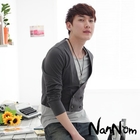 NanNom - Set : Fake Layer Tee + Cardigan
