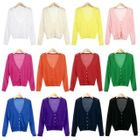 MOUL STYLE - V-Neck Sheer Cardigan