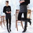Celli Girl - Inset Button-Front Miniskirt Leggings