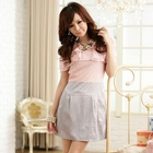 JK2 - Mock Two-Piece Ruffle Dress