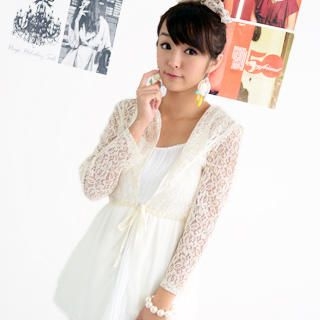 Lace Chiffon Hooded Cardigan Lace Chiffon Hooded Cardigan