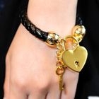 59 Seconds - Faux-Leather Pad-Lock Bracelet