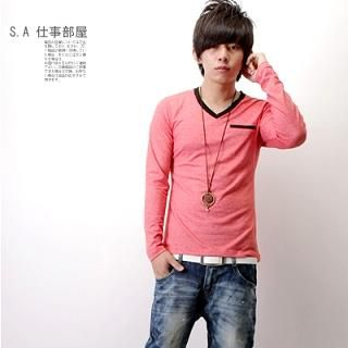Long Sleeve V-Neck Top
