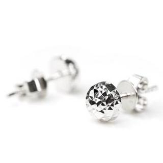 Disco Ball earring (9mm) 14K/586 White Gold Disco Ball earring (9mm) 14K/586 White Gold