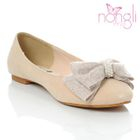 Nongli - Beaded Bow-Accent Flats