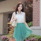 CLICK - Mock Two-Piece Shirtdress