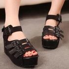 Mancienne - Buckled Platform Sandals