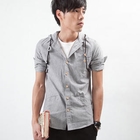 MR.PARK - Hooded Striped Shirt