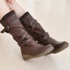 Smoothie - Belted Rhinestone Mid-Calf Boots
