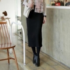 LORIKEET - Elastic-Waist Ribbed Long Skirt