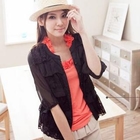 CatWorld - Lace Layered Ruffled Chiffon Top