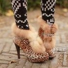 Ando Store - Faux-Fur Trim Platform Shoe Boots