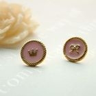 Fit-to-Kill - Pink Crown & Bow Earrings