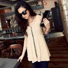 PUFFY - Zip Front Sleeveless Top