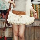 BBon-J - Lace Up Layered Miniskirt
