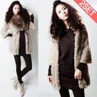 Stylementor - Set: Fur-Knit Long Cardigan + Knit Dress